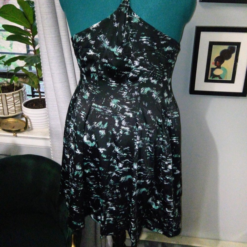 NWOT BCBGeneration Abstract Print Zip Front Dress Sz 10 - Picture 7 of 16